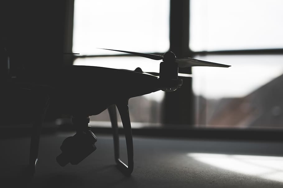 drone, phantom 4, dji, indoors, window, no people, absence HD wallpaper