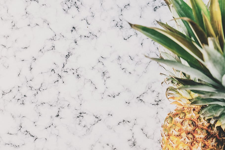 pineapple on marble board, plant, fruit, food, canada, scott webb photography HD wallpaper