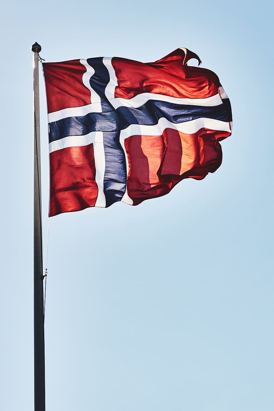 norway, oslo, holmenkollen ski museum, flag, symbol, patriotism, HD wallpaper