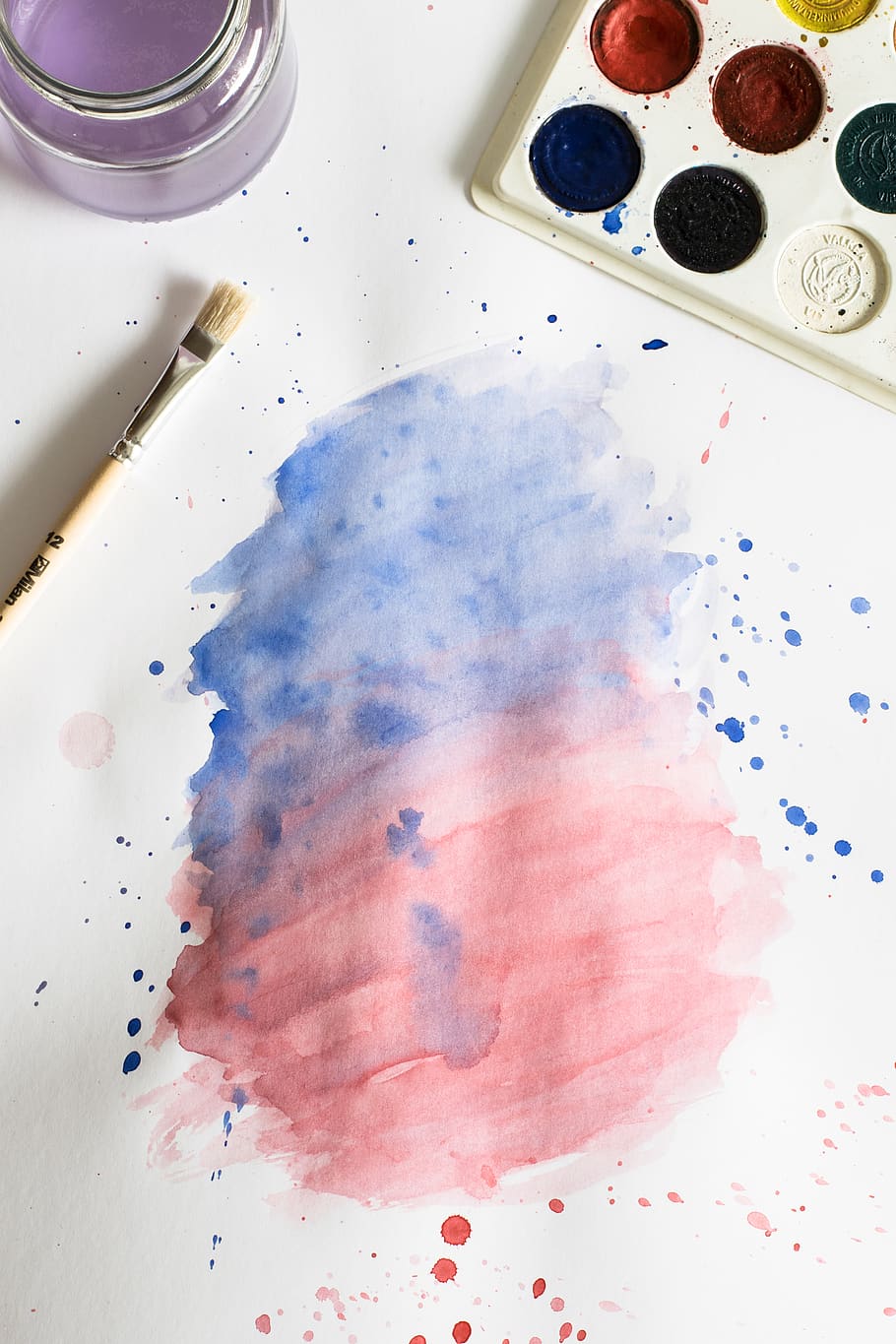 paint, art and craft, watercolor paints, brush, multi colored HD wallpaper
