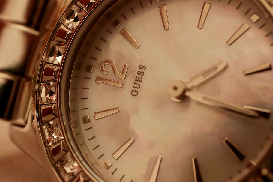 watch, time, change the time, time management, jewelry, guess, HD wallpaper