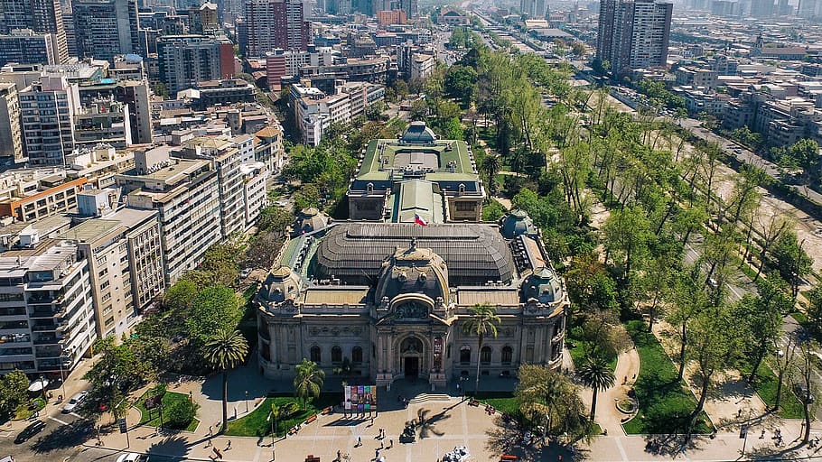 santiago, chile, drone, museo, museo de arte contemporáneo