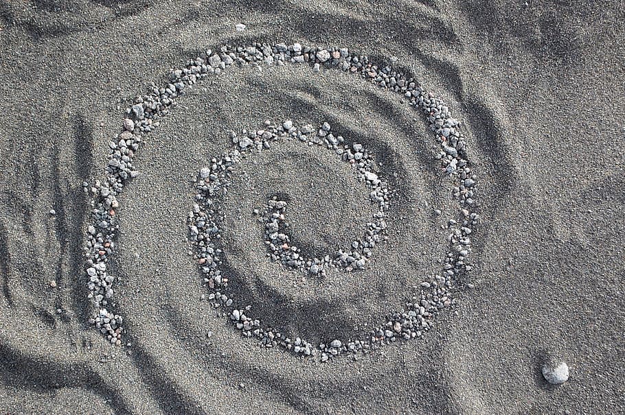 black, sand, beach, volcanic, land, no people, high angle view HD wallpaper