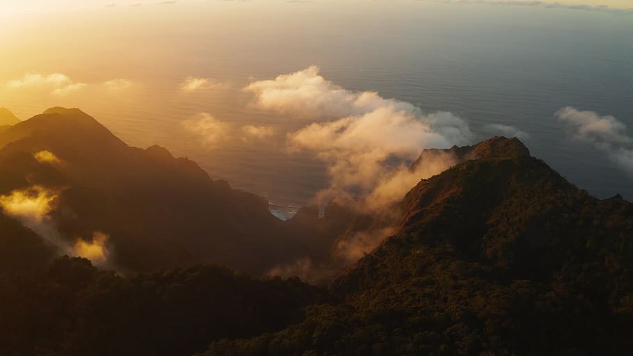 mountain under sky, beauty in nature, scenics - nature, tranquil scene HD wallpaper