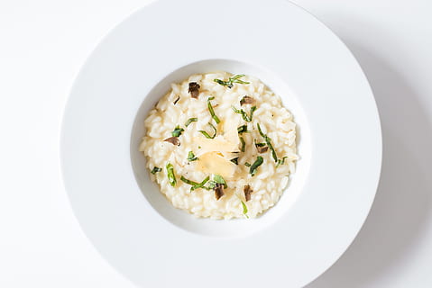 Beautiful, simple risotto, dinner, dish, herbs, italian, italy HD wallpaper