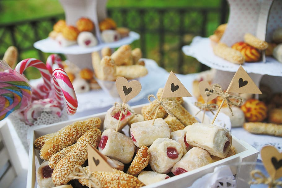 sweets, party, wedding, park, celebration, anniversary, food and drink HD wallpaper