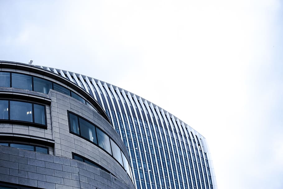architecture, grey, cloud, light, reflection, building, sky HD wallpaper