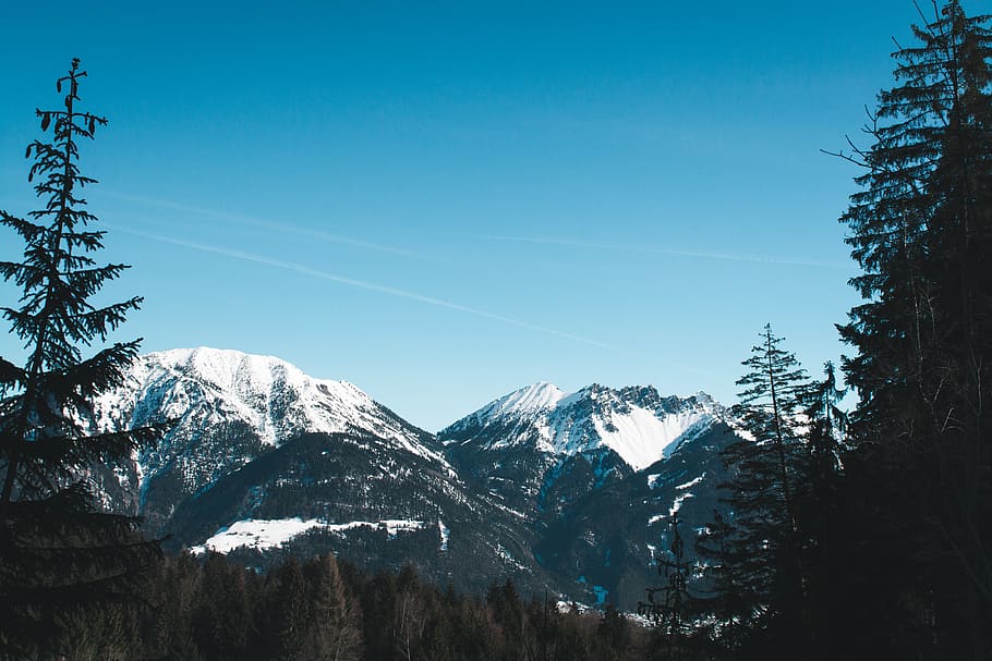 landscape, winter, outlook, view, mountains, mountain peaks HD wallpaper