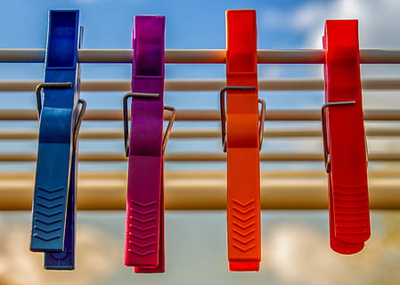 clothespins, plastic, colorful, fixing, keep, clip, clothes line HD wallpaper