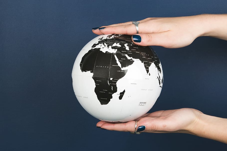 Whole World In Her Hands Photo, Earth, Globe, human hand, human body part, HD wallpaper
