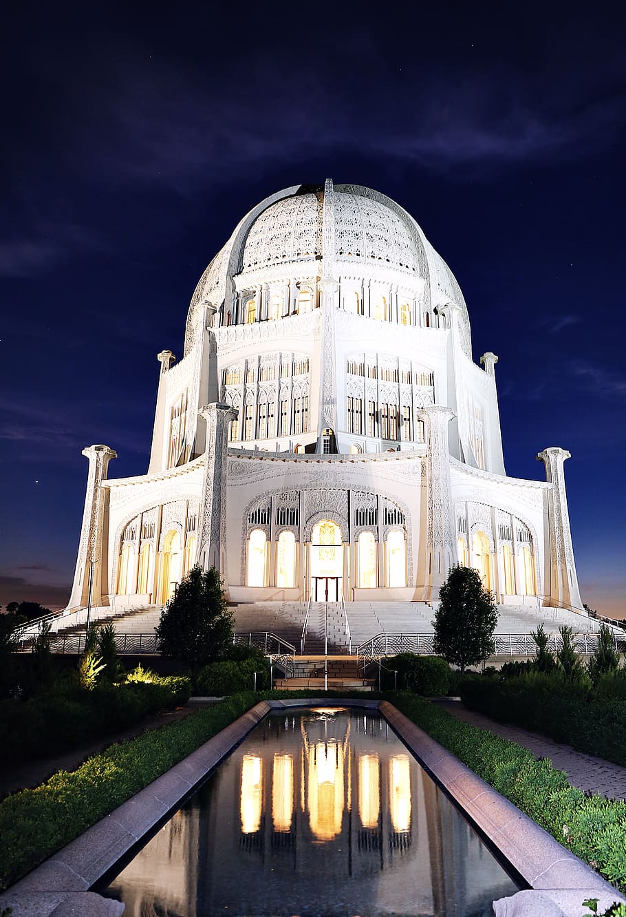 united states, wilmette, baha'i house of worship, architecture