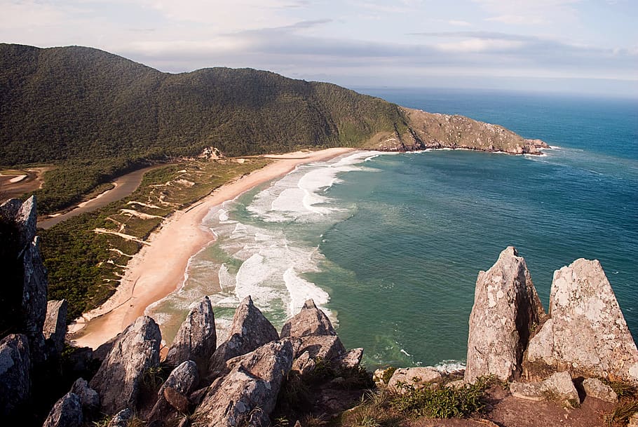 brazil, florianópolis, sea, rocks, brasil, beach, landscape