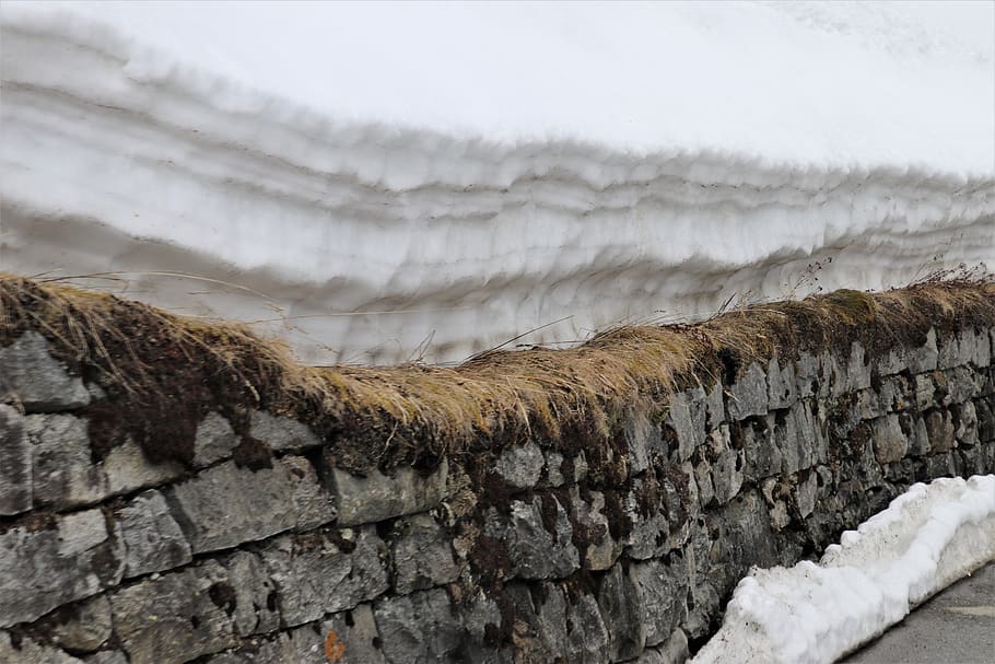 precipitation, snow, layer, cold, the environment, the stones HD wallpaper