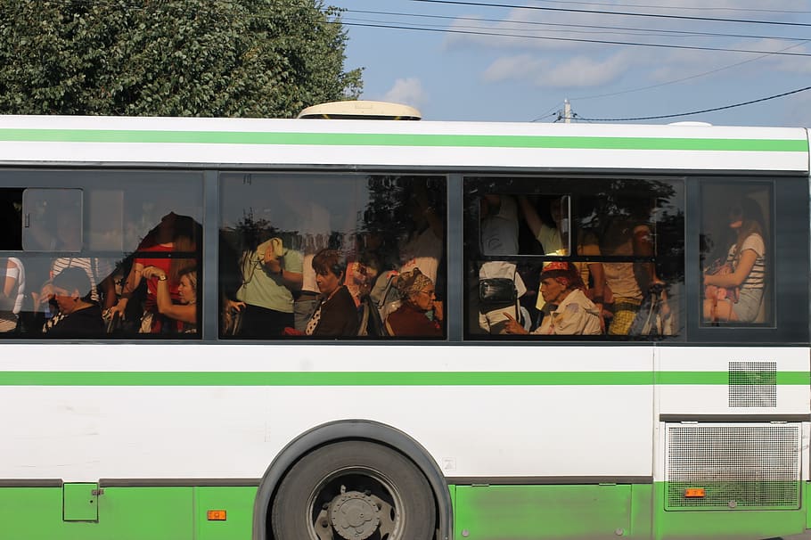 bus, passengers, filled with, jam, transport, the passenger HD wallpaper