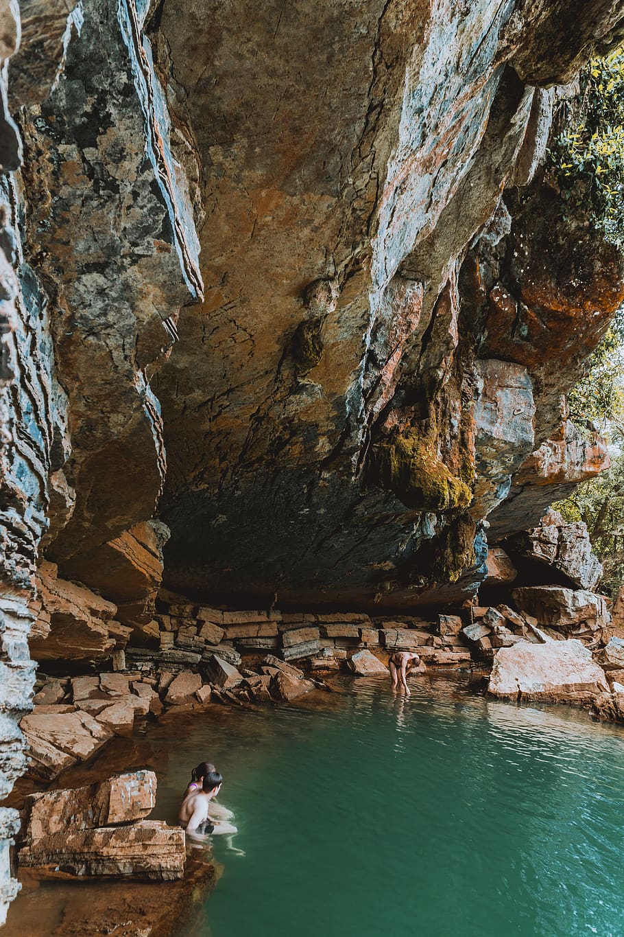 summer, rock, rock - object, solid, rock formation, water, nature HD wallpaper