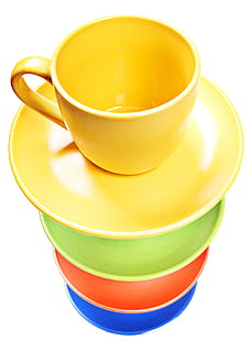 cups, kitchen, closeup, isolated, heap, cafe, nobody, many HD wallpaper