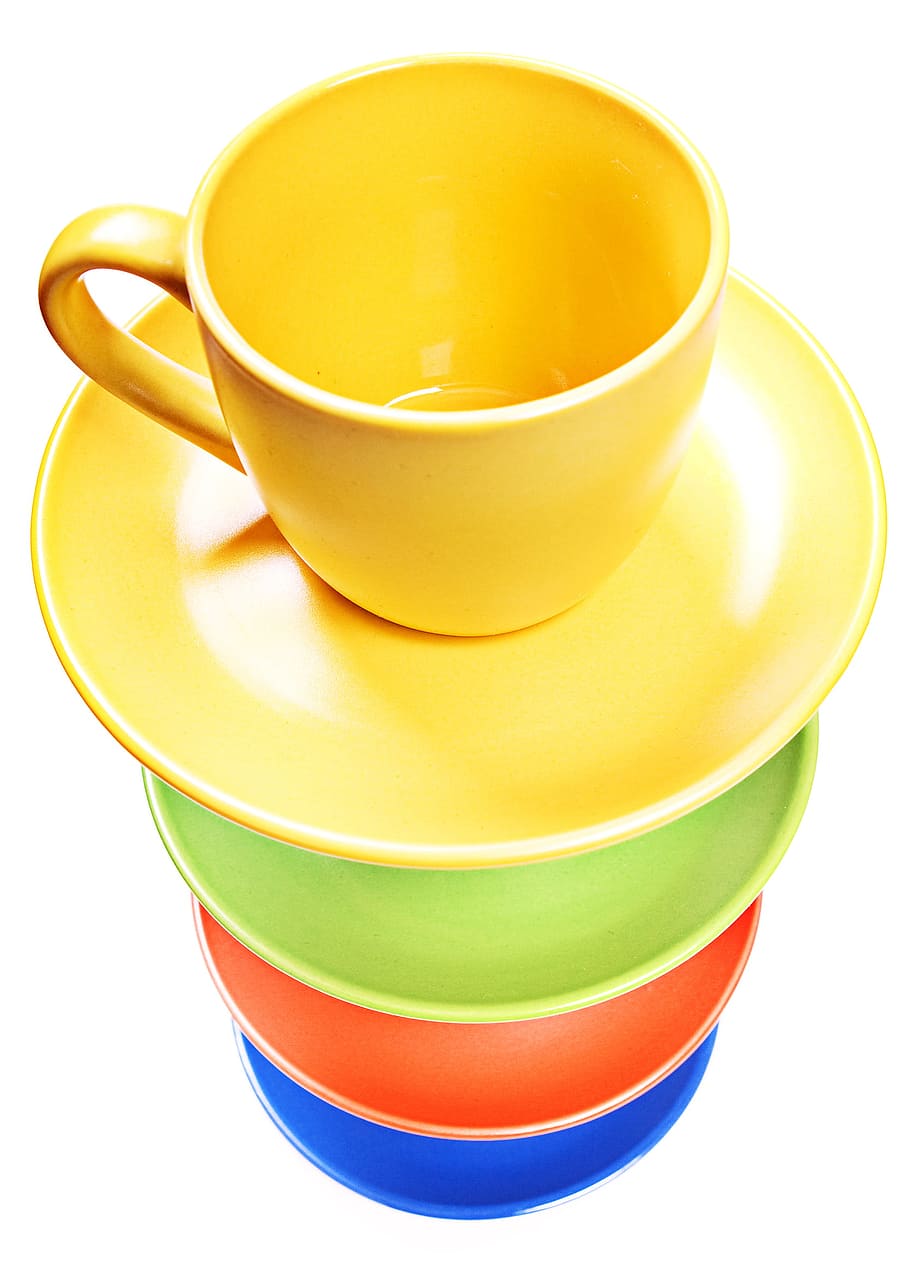 cups, kitchen, closeup, isolated, heap, cafe, nobody, many HD wallpaper