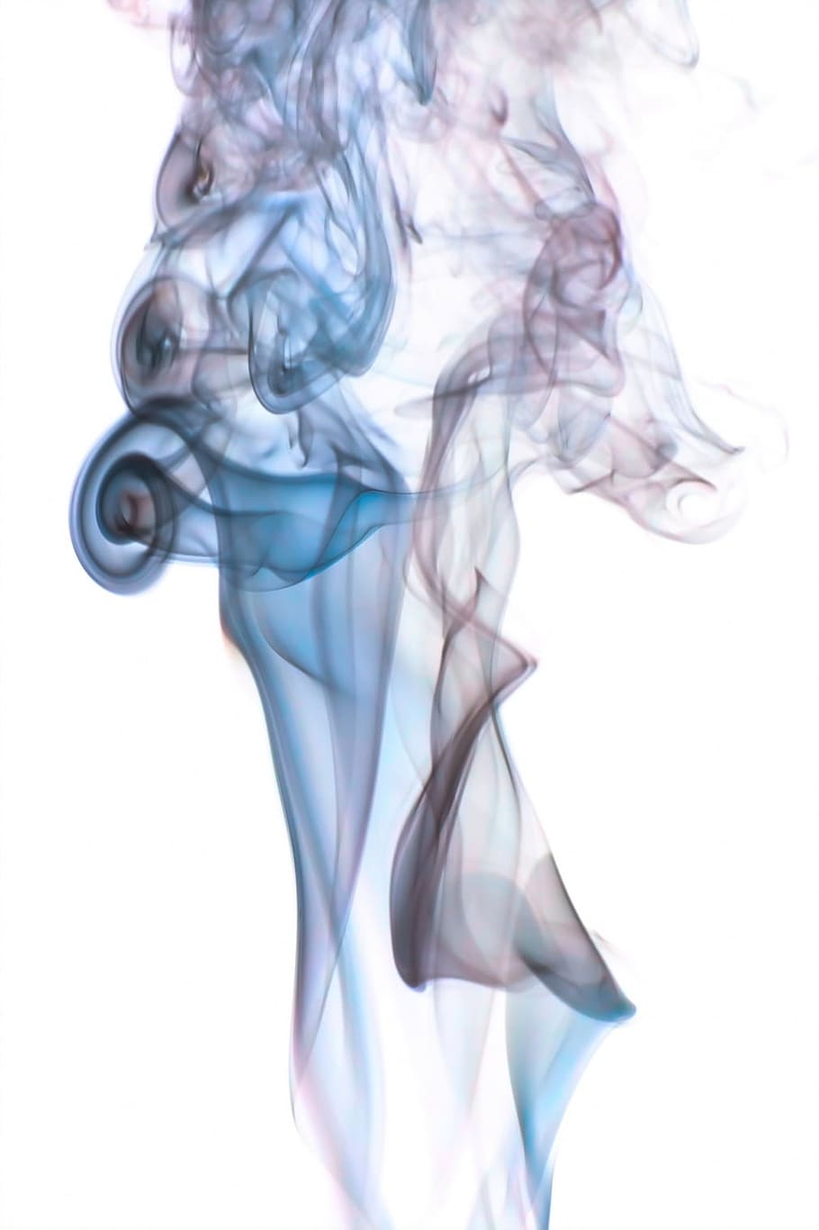 smoke, abstract, blue, background, white, steam, wave, air HD wallpaper