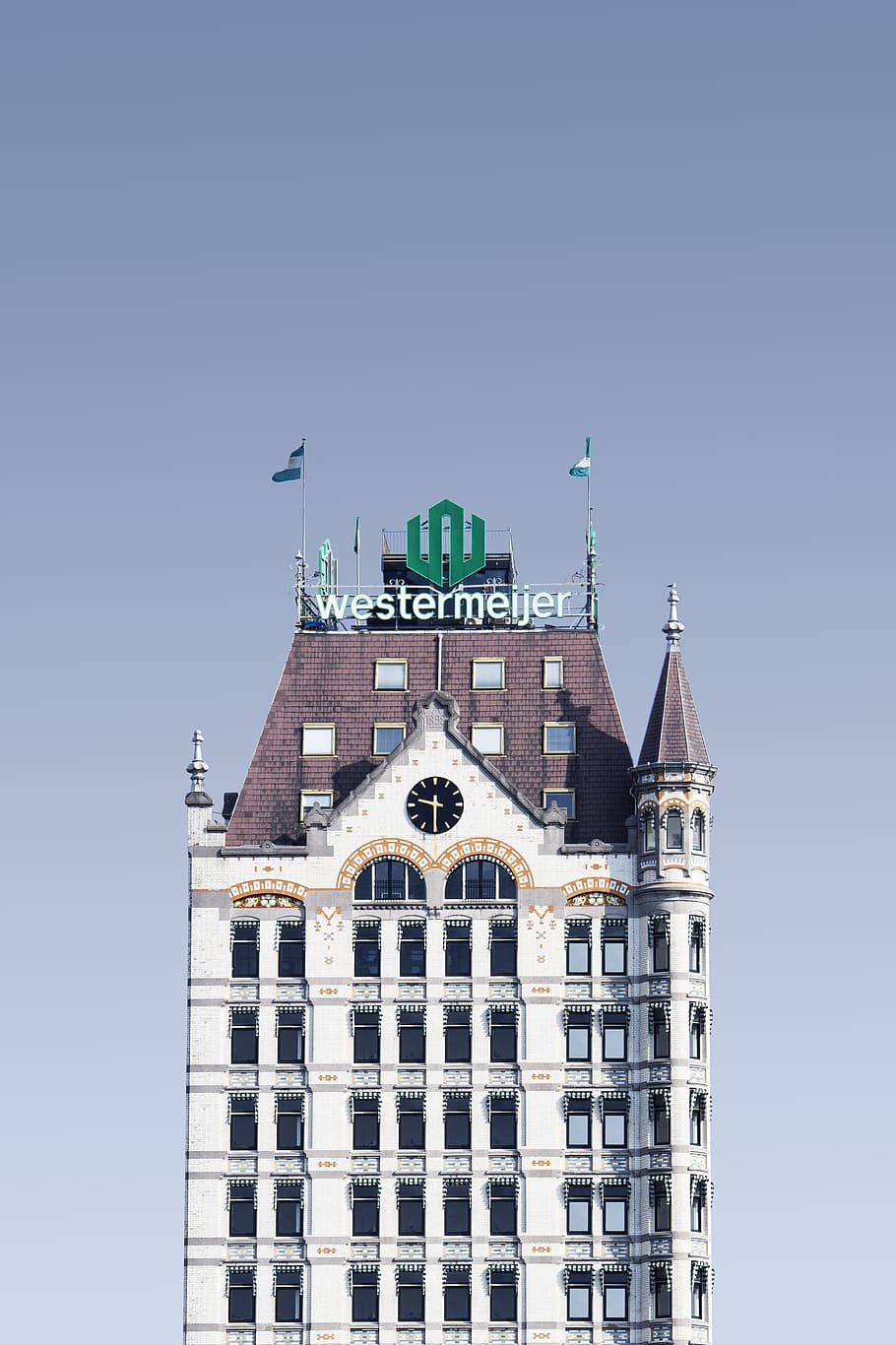 Westermeijer building, sign, window, sky, hotel, castle, architecture HD wallpaper