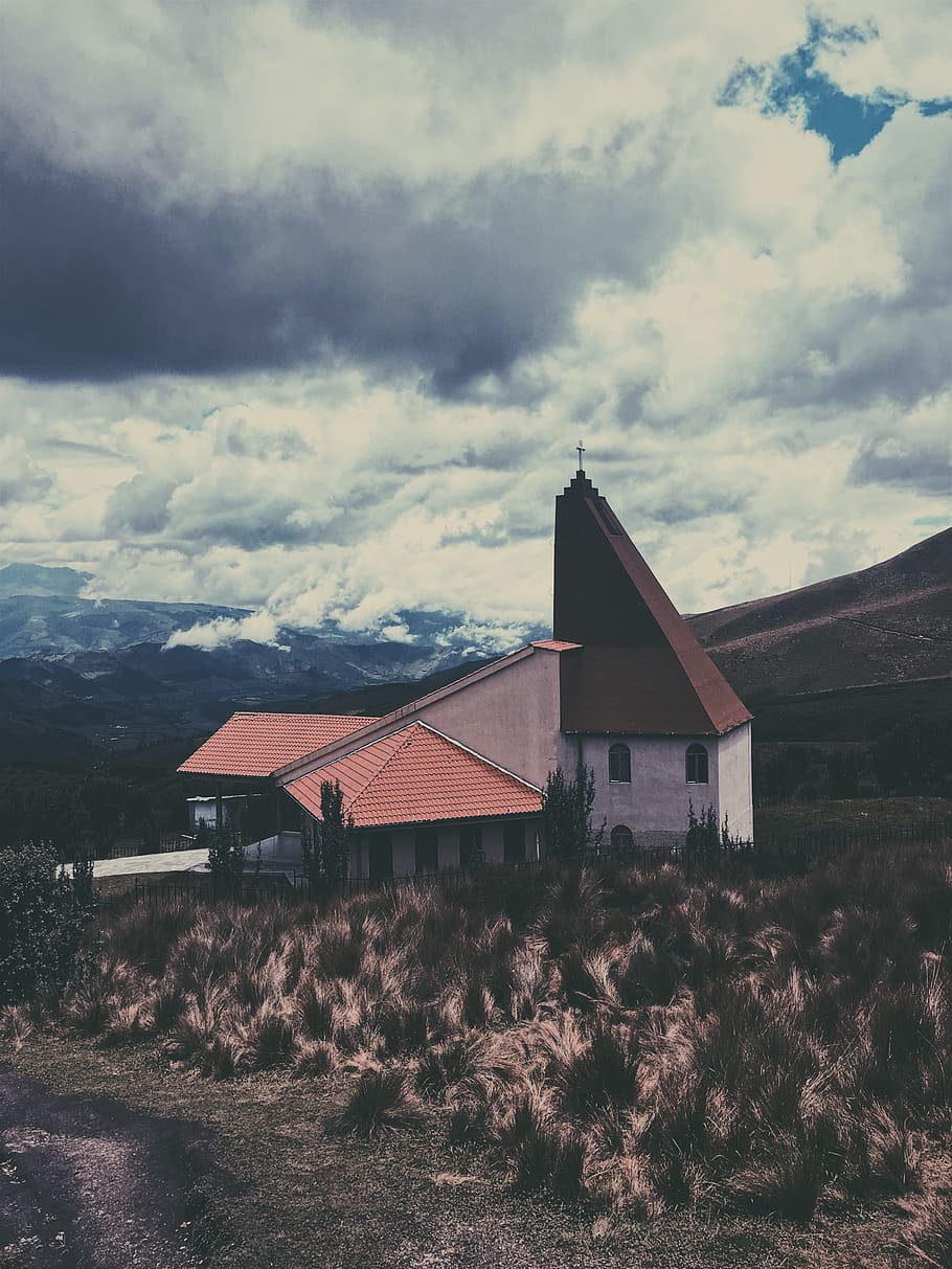 ecuador, pichincha, temple, architecture, mountain, top, mountain side HD wallpaper