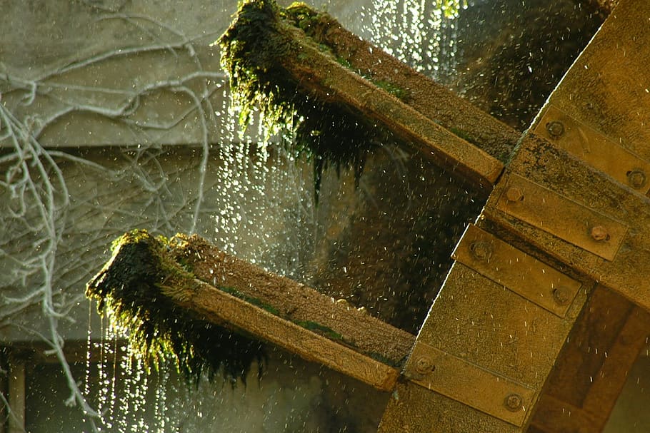 brown surface, water, fontaine-de-vaucluse, fontaine de vaucluse HD wallpaper