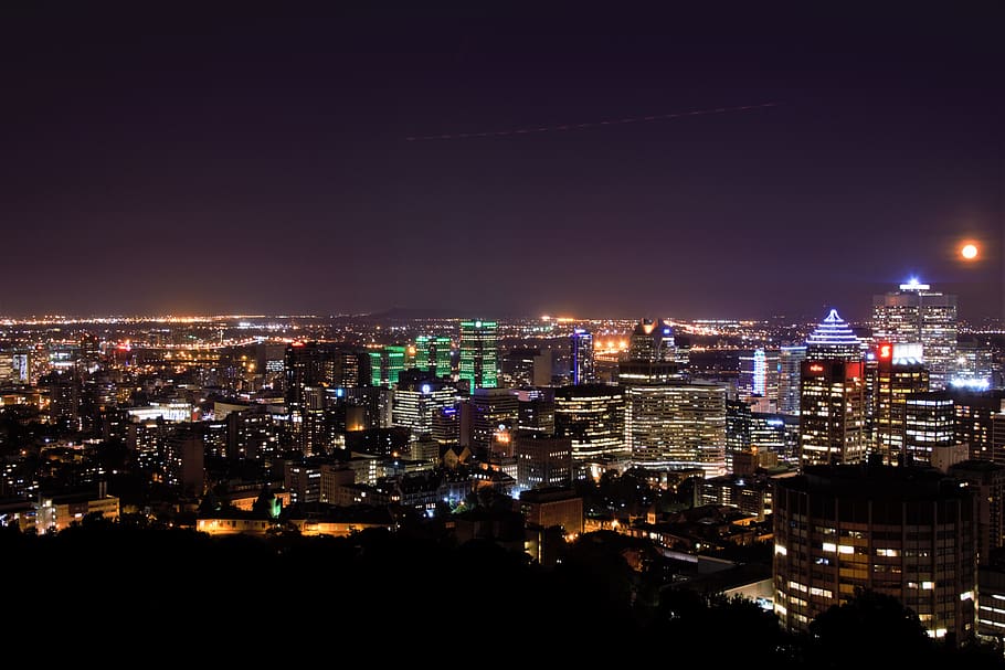 canada, montréal, le plateau-mont-royal, night, long exposure, HD wallpaper