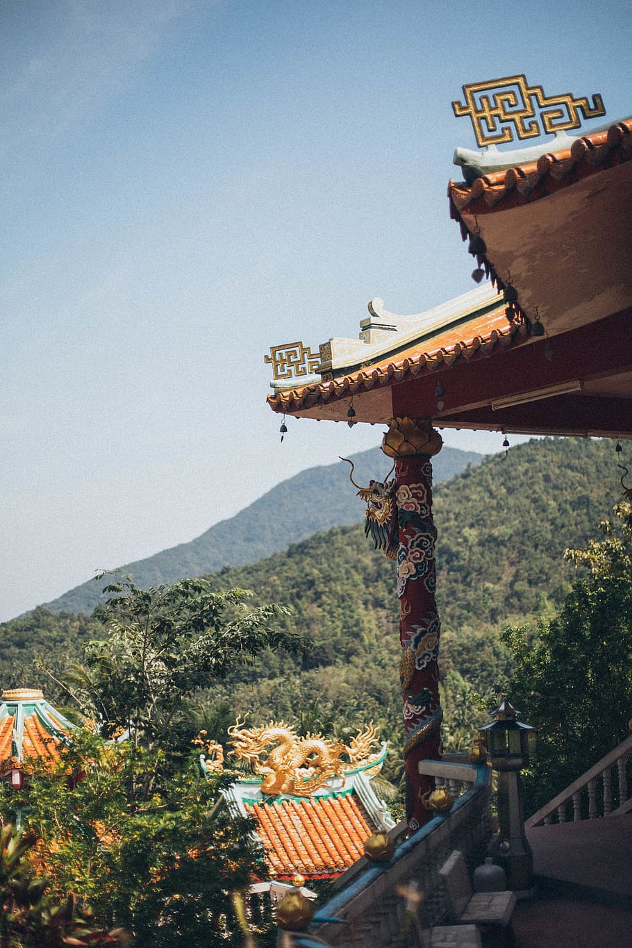 Yellow and Green Temple, architecture, Asian architecture, buildings HD wallpaper