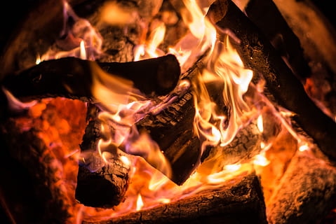 Fire Illustration, ash, blaze, bonfire, burn, burning, burnt HD wallpaper