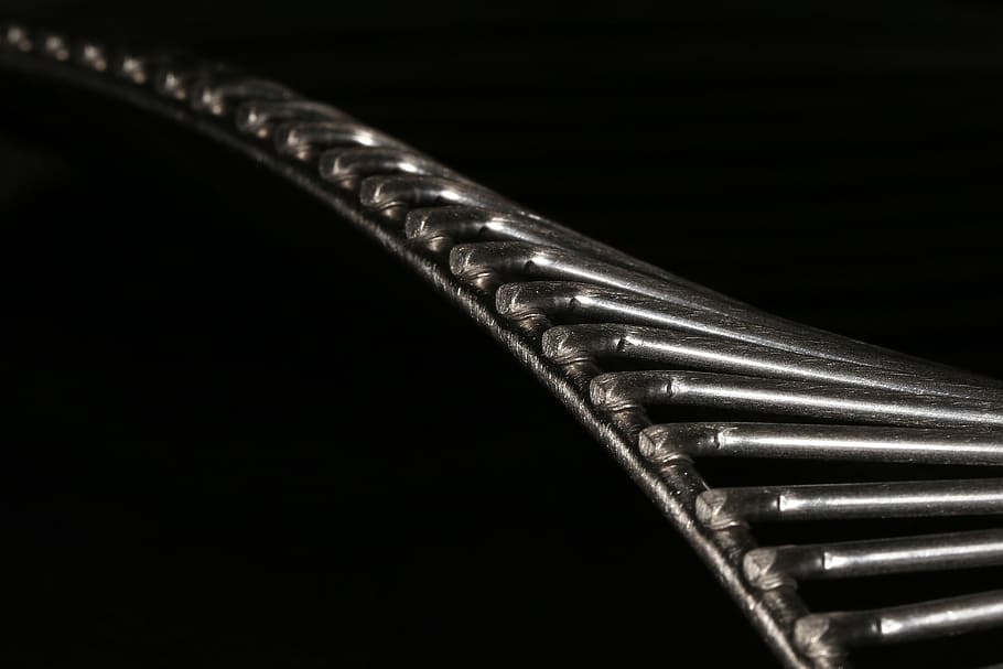 wire, bent, chrome, metal, abstract, black, decoration, art HD wallpaper