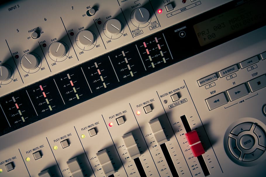 mixer, music, mixer electronic, studio, the console, a sound mixer