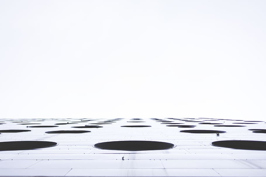 building, looking up, abstract, hole, sky, architecture, modern design HD wallpaper