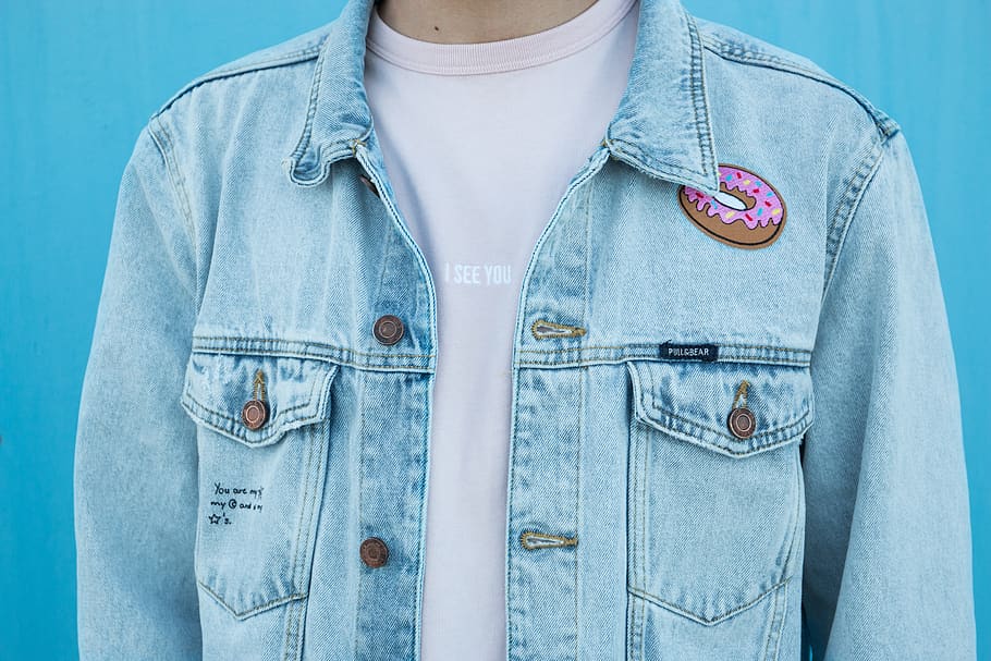 blue, denim, jacket, clothing, fashion, men, one person, casual clothing HD wallpaper