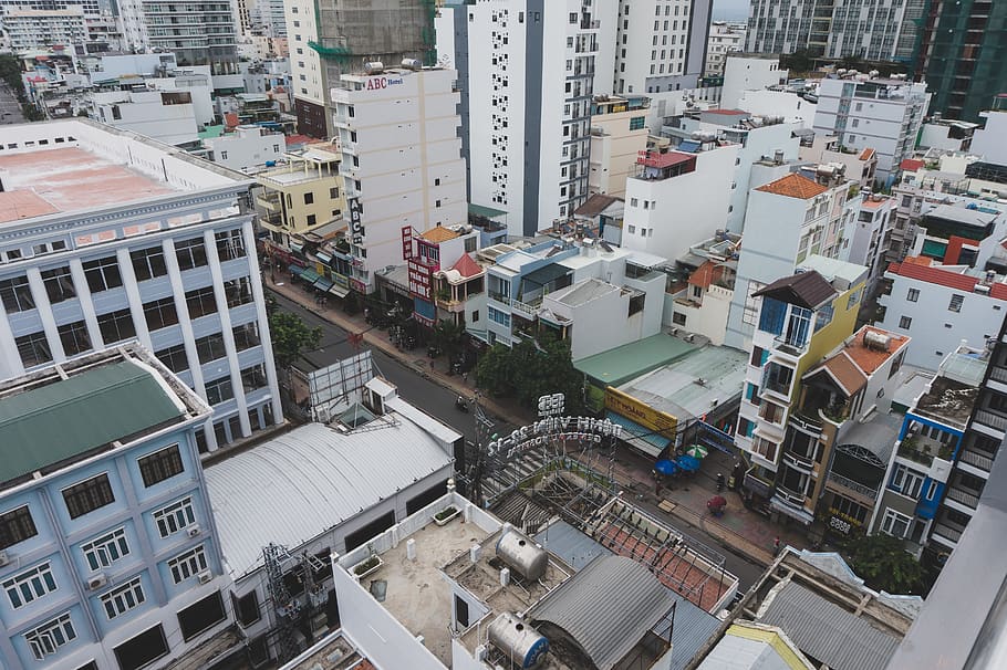 vietnam, nha trang, city, asia, streets, buildings, built structure