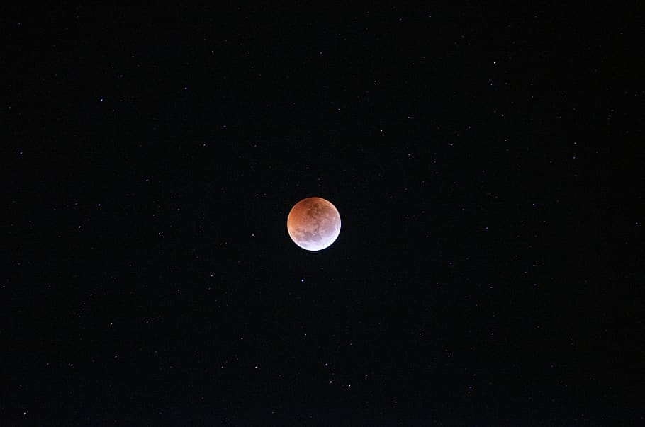 blood mon, nature, outdoors, eclipse, universe, astronomy, space, HD wallpaper