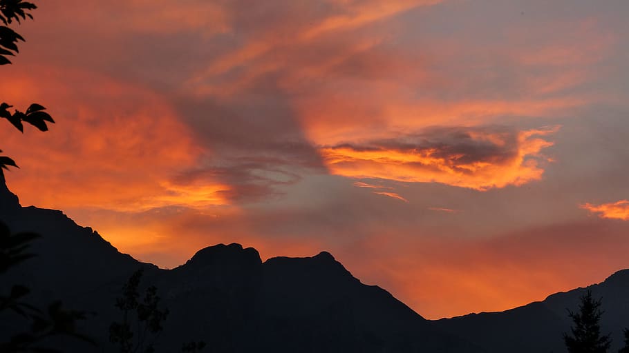 canada, canmore, skies, blue, mountains, summer, sun, clouds, HD wallpaper