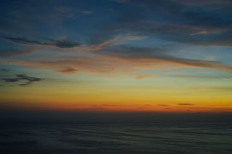 night, sky, beach, ocean, sunset, dusk, water, clouds, cloud - sky HD wallpaper