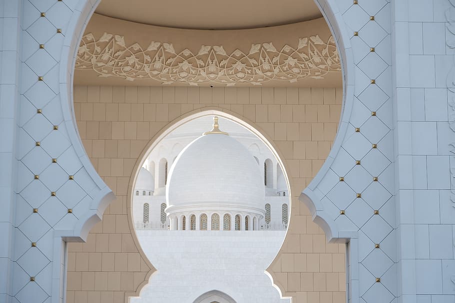 abu dhabi, united arab emirates, sheikh zayed grand mosque center, HD wallpaper