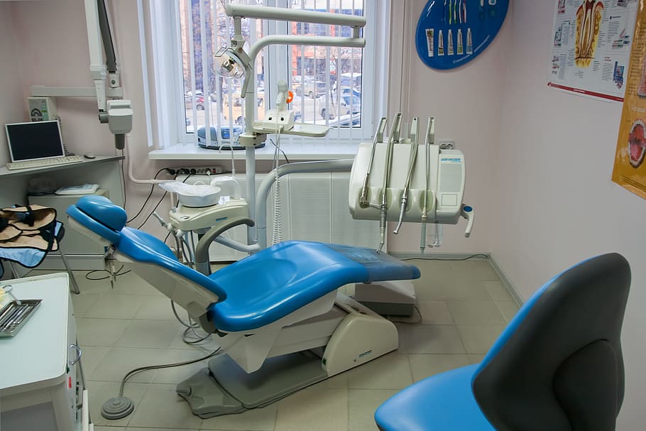 blue, care, caries, chair, dent, dental, dentist, dentistry