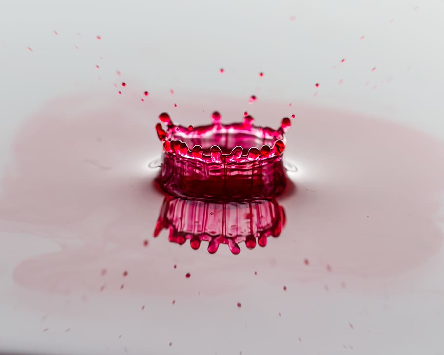 splash, red, liquid, splashing, droplet, indoors, close-up HD wallpaper
