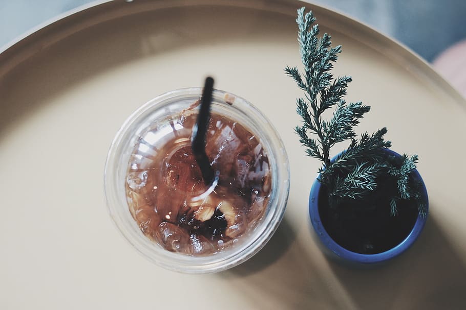 cold, coffee, flatlay, food, white, background, delicious, sweet HD wallpaper