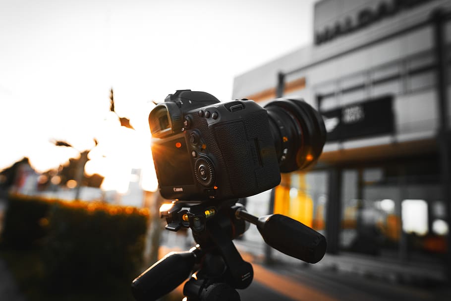 electronics, video camera, photography, sun, tripod, lenses HD wallpaper