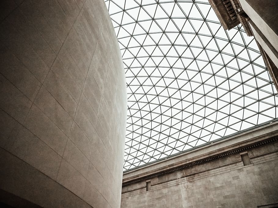 gray concrete wall, building, window, skylight, london, architecture HD wallpaper