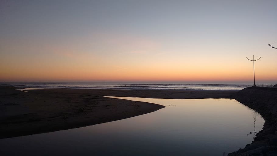 sunset, beach, water, sand, sky, sea, scenics - nature, beauty in nature HD wallpaper