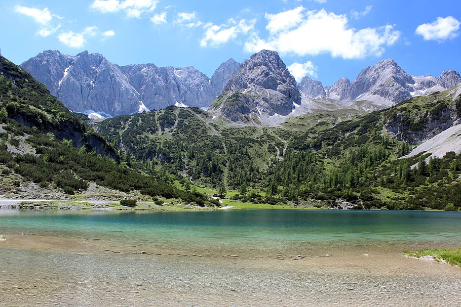 austria, seebensee, hiking, hike, hiker, outdoor, nature, lake HD wallpaper