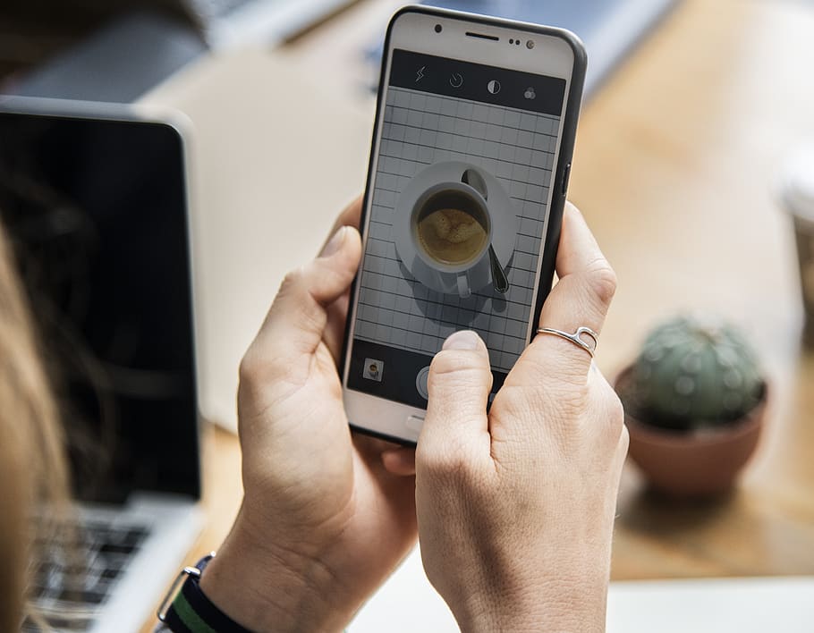 beverage, caffeine, cellphone, communication, connecting, connection HD wallpaper