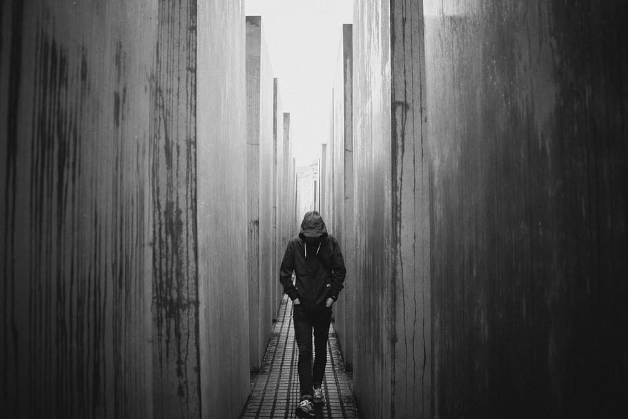 berlin, germany, grey, greyscale, monochrome, black and white HD wallpaper