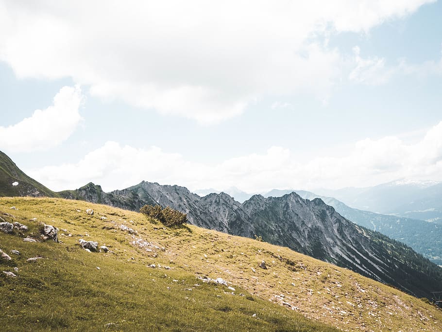Landscape Photography of Mountains, adventure, clouds, daylight HD wallpaper