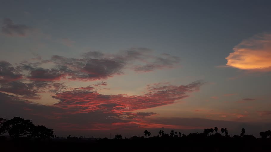 clouds, natural, nature, sky, colourful sky, sun set, sunrise HD wallpaper