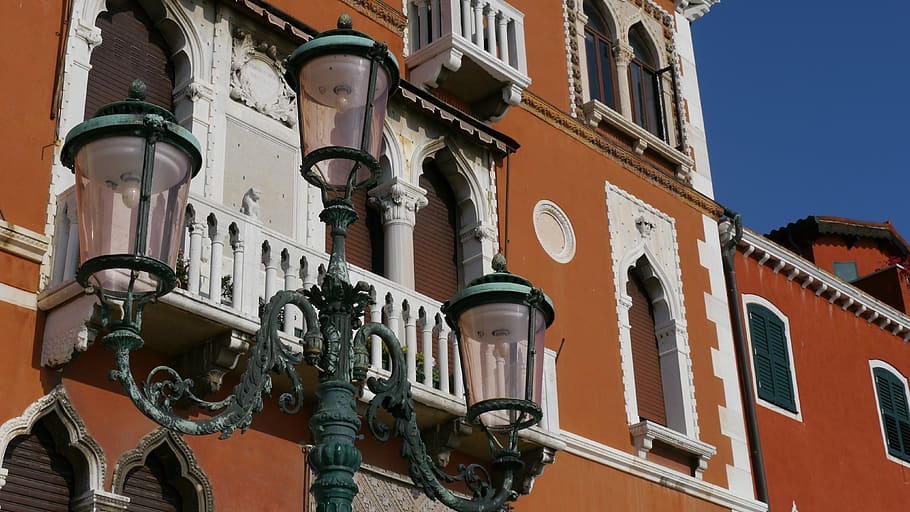 venice, italy, lantern, building exterior, architecture, built structure HD wallpaper