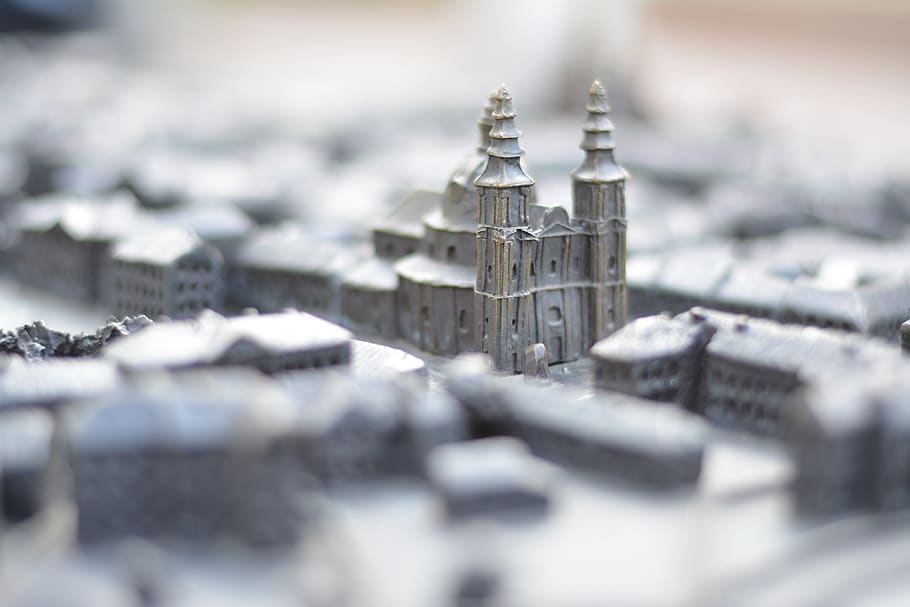 ternopil, miniature, bronze, model, sculpture, tourism, architecture HD wallpaper